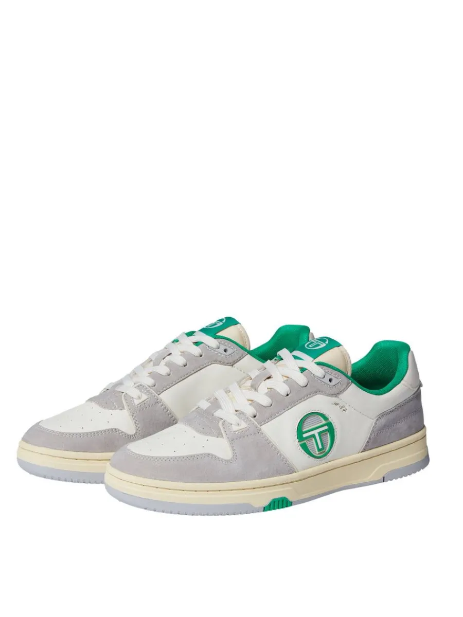 Sergio Tacchini Prime Shot Da Sneaker- Antique White/ Almond Oil/ Bright Green Sale
