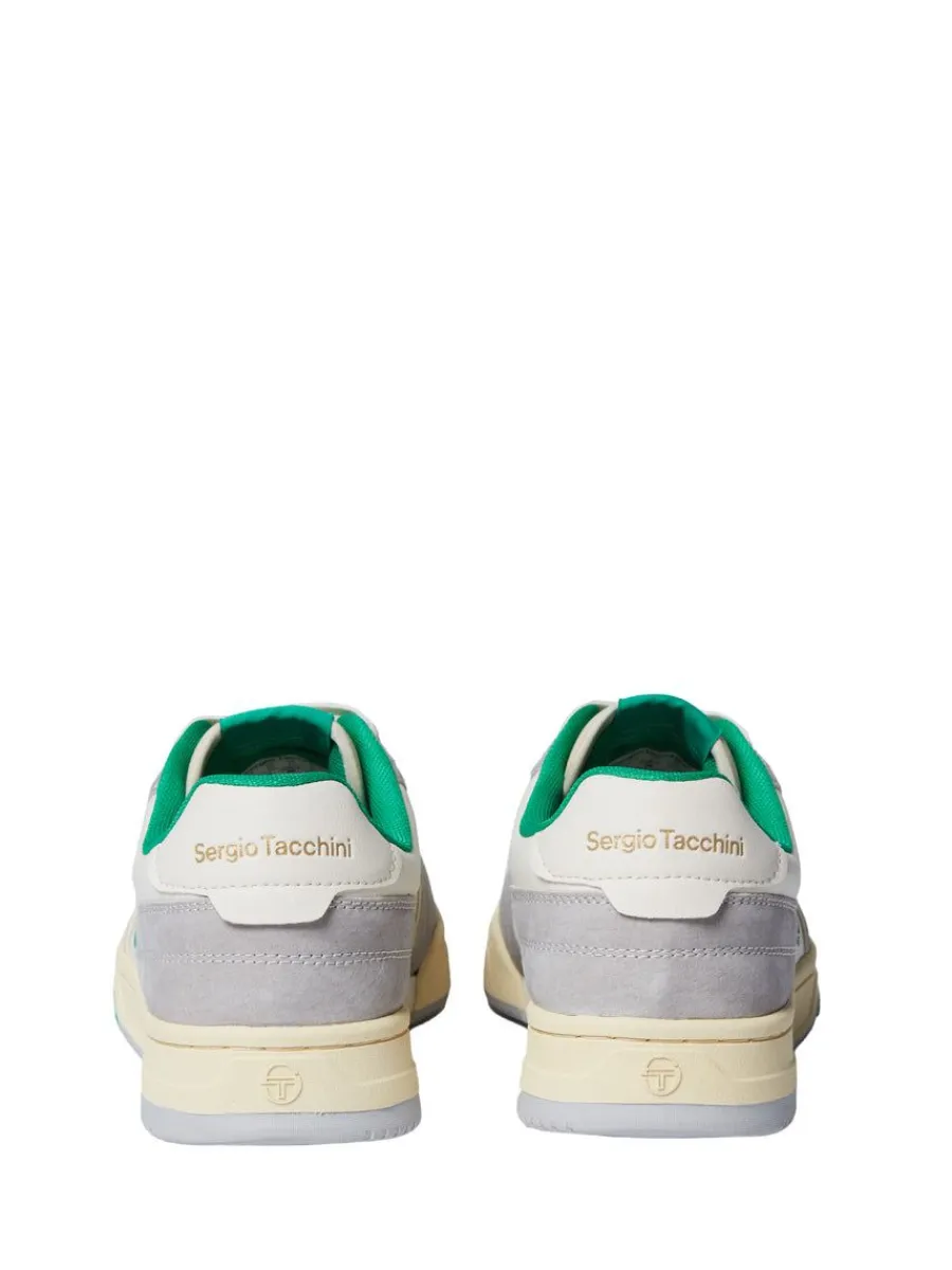 Sergio Tacchini Prime Shot Da Sneaker- Antique White/ Almond Oil/ Bright Green Sale