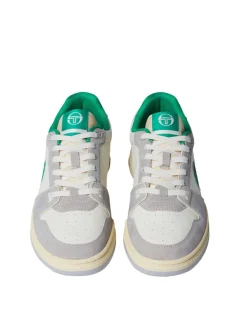 Sergio Tacchini Prime Shot Da Sneaker- Antique White/ Almond Oil/ Bright Green Sale