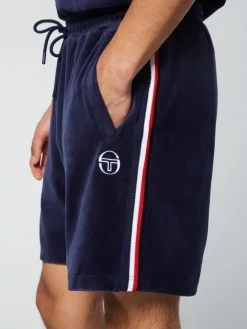 Sergio Tacchini Primo Velour Short- Maritime Blue Clearance