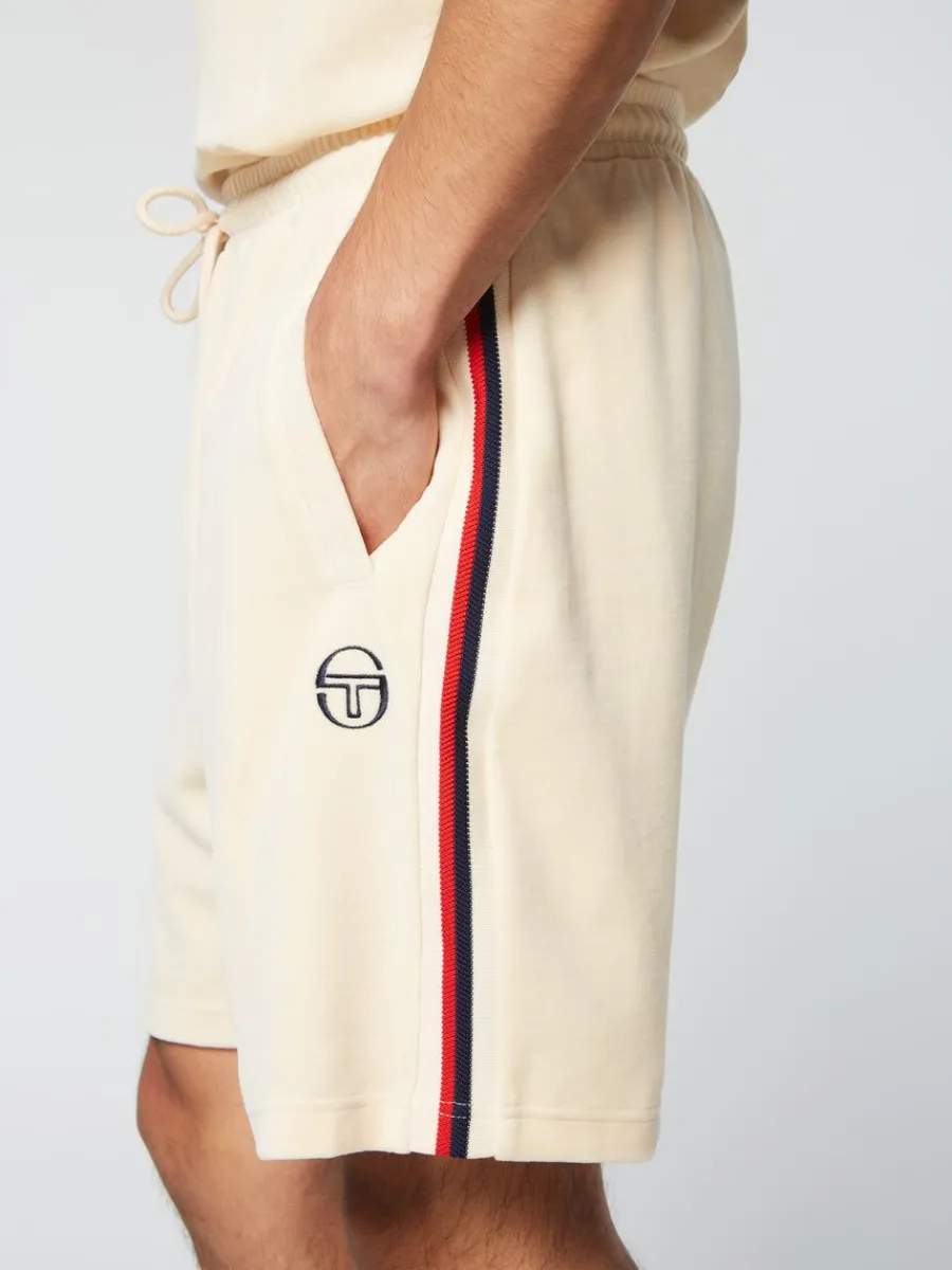 Sergio Tacchini Primo Velour Short- Pearl Ivory Discount