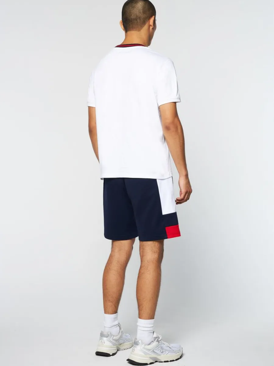 Sergio Tacchini Rainer T-Shirt- White/ Adrenaline Rush Online