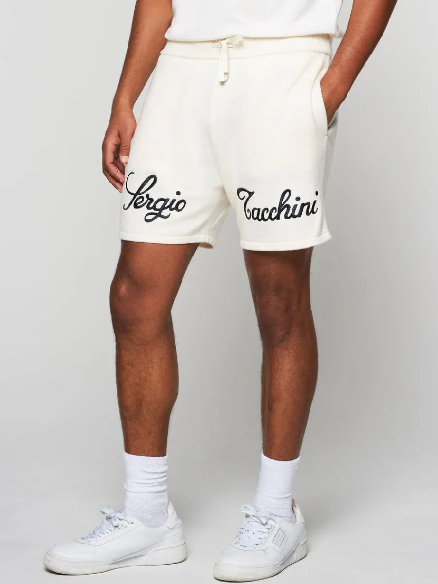 Sergio Tacchini Ricamo Knit Short- Gardenia Outlet