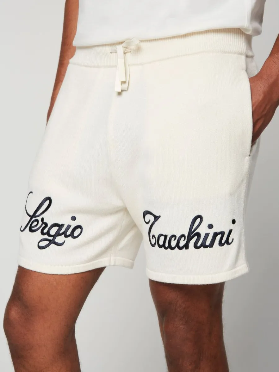 Sergio Tacchini Ricamo Knit Short- Gardenia Outlet