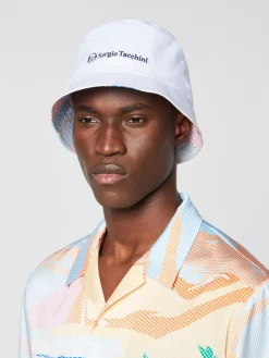 Sergio Tacchini Riviera Reversible Bucket Hat- Deep Mint/ Multi Outlet