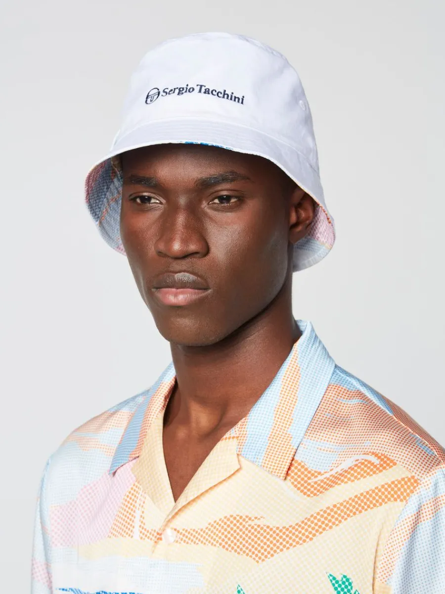 Sergio Tacchini Riviera Reversible Bucket Hat- Deep Mint/ Multi Outlet