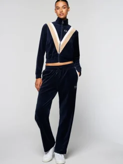 Sergio Tacchini Rosa Velour Track Pant- Maritime Blue Discount