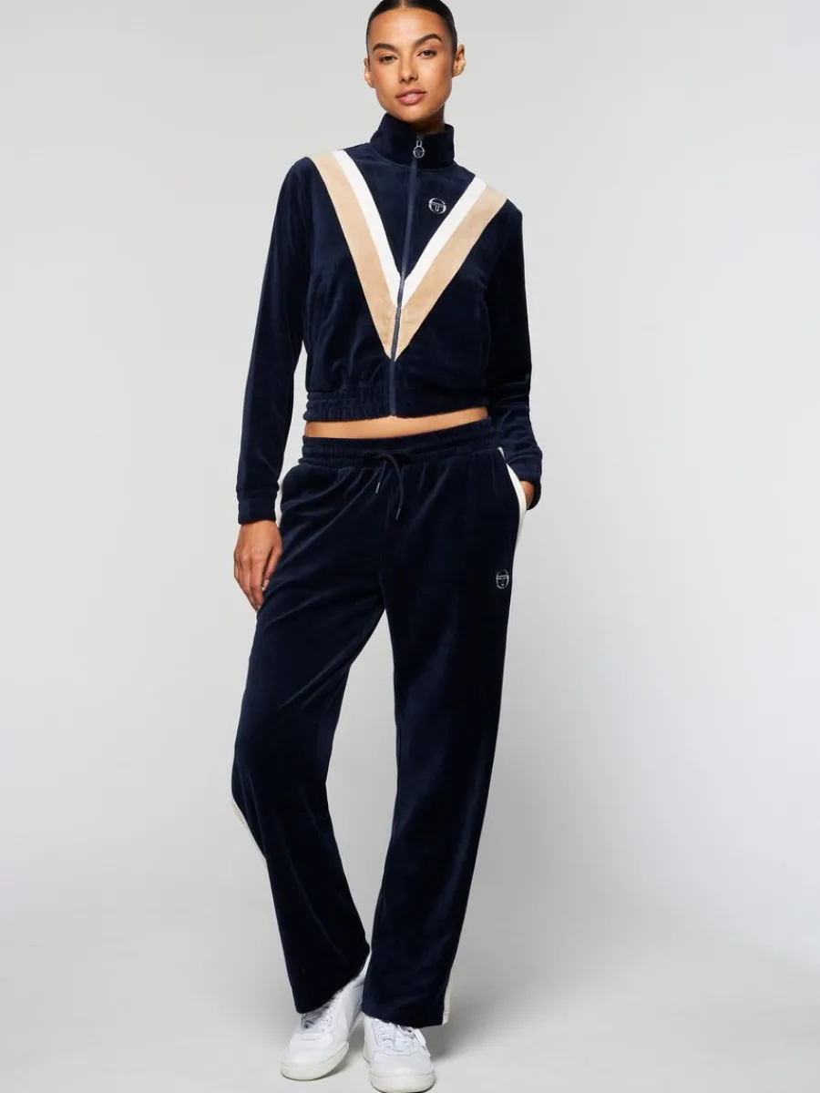 Sergio Tacchini Rosa Velour Track Pant- Maritime Blue Discount