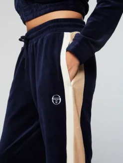 Sergio Tacchini Rosa Velour Track Pant- Maritime Blue Clearance