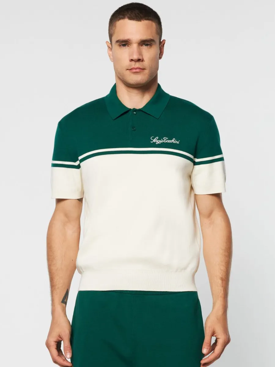 Sergio Tacchini Roselli Knit Polo- Evergreen Sale