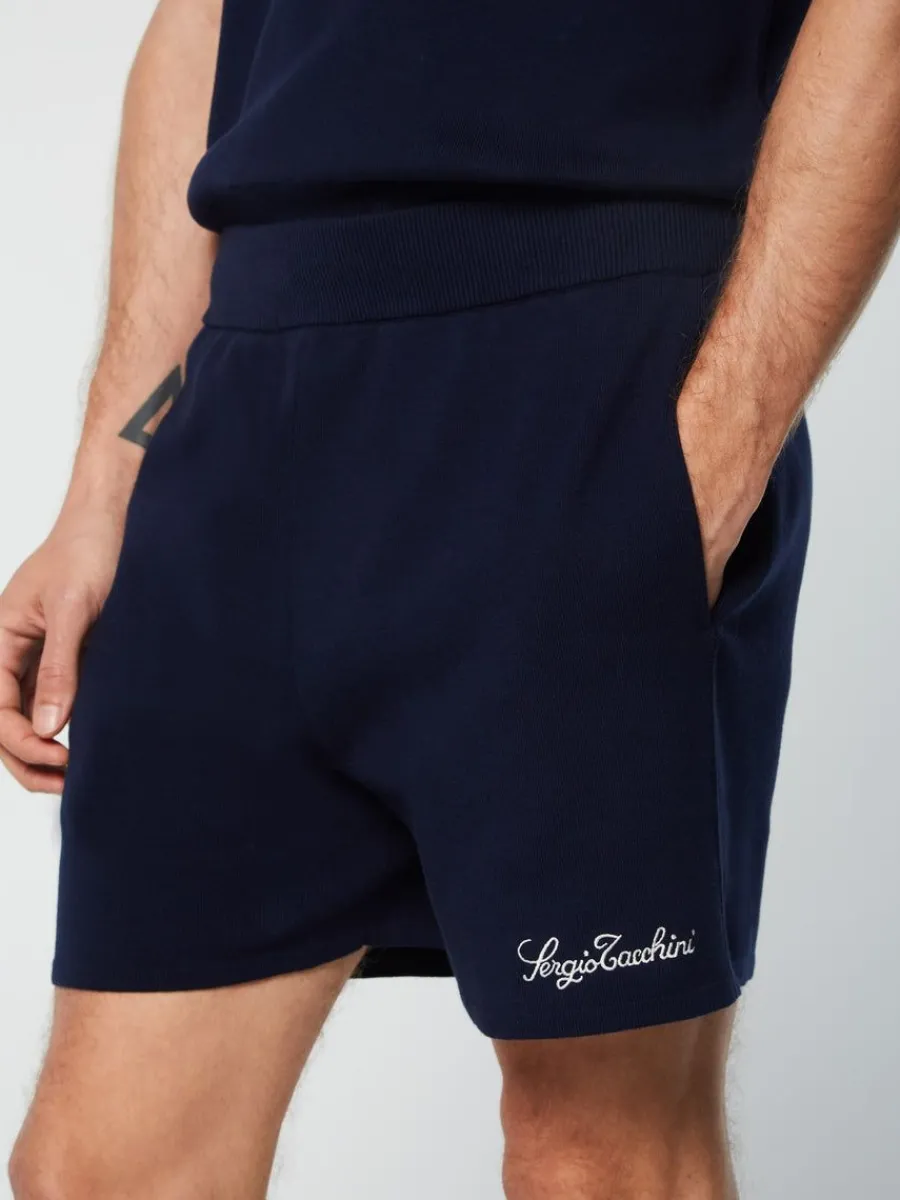 Sergio Tacchini Roselli Knit Short- Maritime Blue Hot