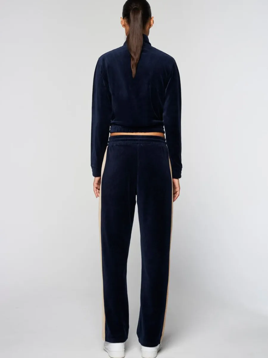 Sergio Tacchini Sara Velour Track Jacket- Maritime Blue Clearance
