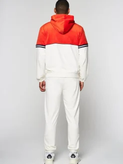 Sergio Tacchini Scopeto Full-Zip Velour Hoodie- Poinciana/ Gardenia Best