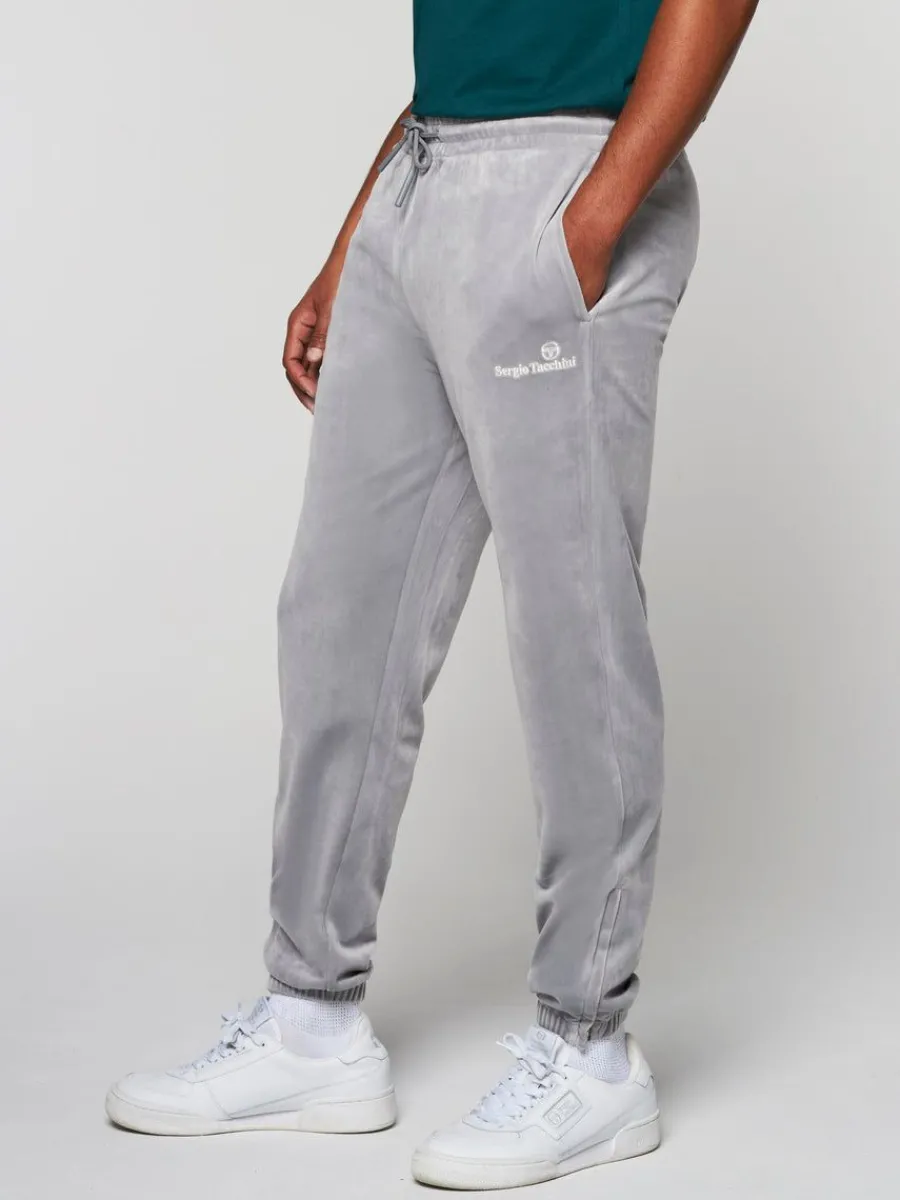 Sergio Tacchini Scopeto Velour Pant- Sleet/ Gardenia Discount