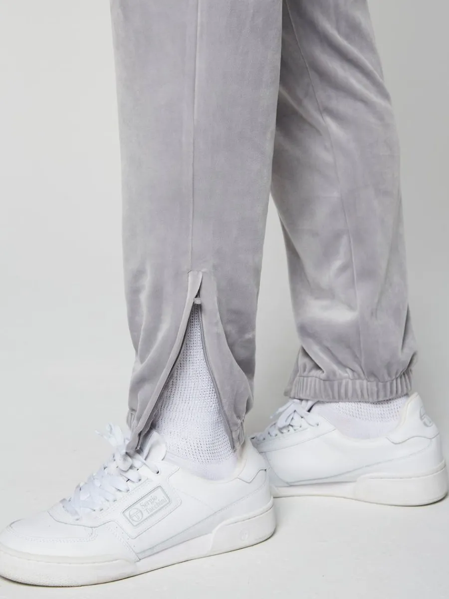 Sergio Tacchini Scopeto Velour Pant- Sleet/ Gardenia New