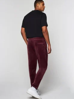Sergio Tacchini Scopeto Velour Pant-Black Beauty/ Mauve Wine Online