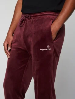 Sergio Tacchini Scopeto Velour Pant-Black Beauty/ Mauve Wine Online