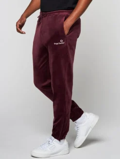 Sergio Tacchini Scopeto Velour Pant-Black Beauty/ Mauve Wine Outlet