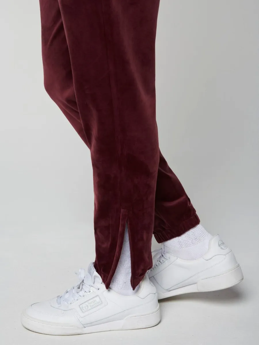 Sergio Tacchini Scopeto Velour Pant-Black Beauty/ Mauve Wine Outlet