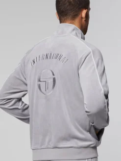 Sergio Tacchini Sovana Velour Track Jacket- Sleet Best