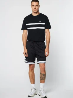 Sergio Tacchini Spazio Banda Mesh Short- Black Beauty Hot