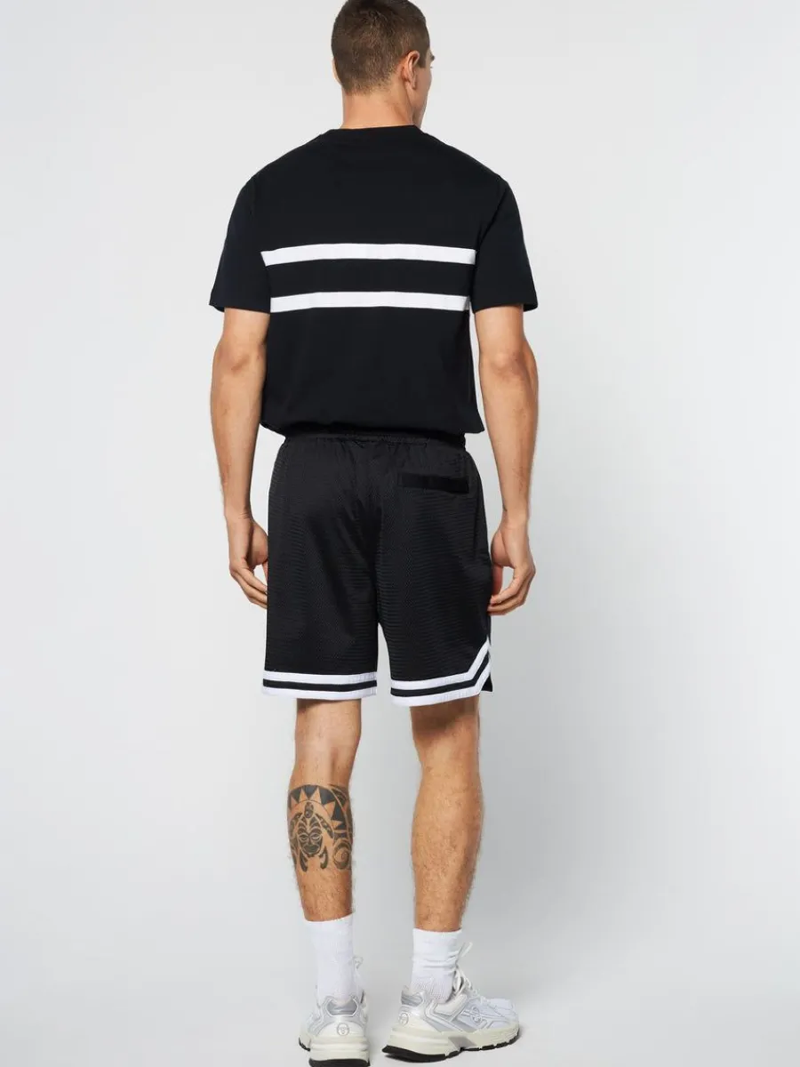 Sergio Tacchini Spazio Banda Mesh Short- Black Beauty Hot