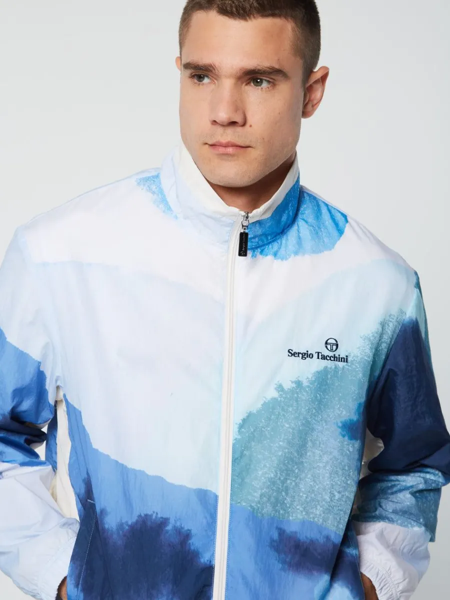Sergio Tacchini Spiaggia Track Jacket- Maritime Blue/ Multi Hot