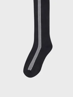 Sergio Tacchini Striped Knee High Socks- Black Discount