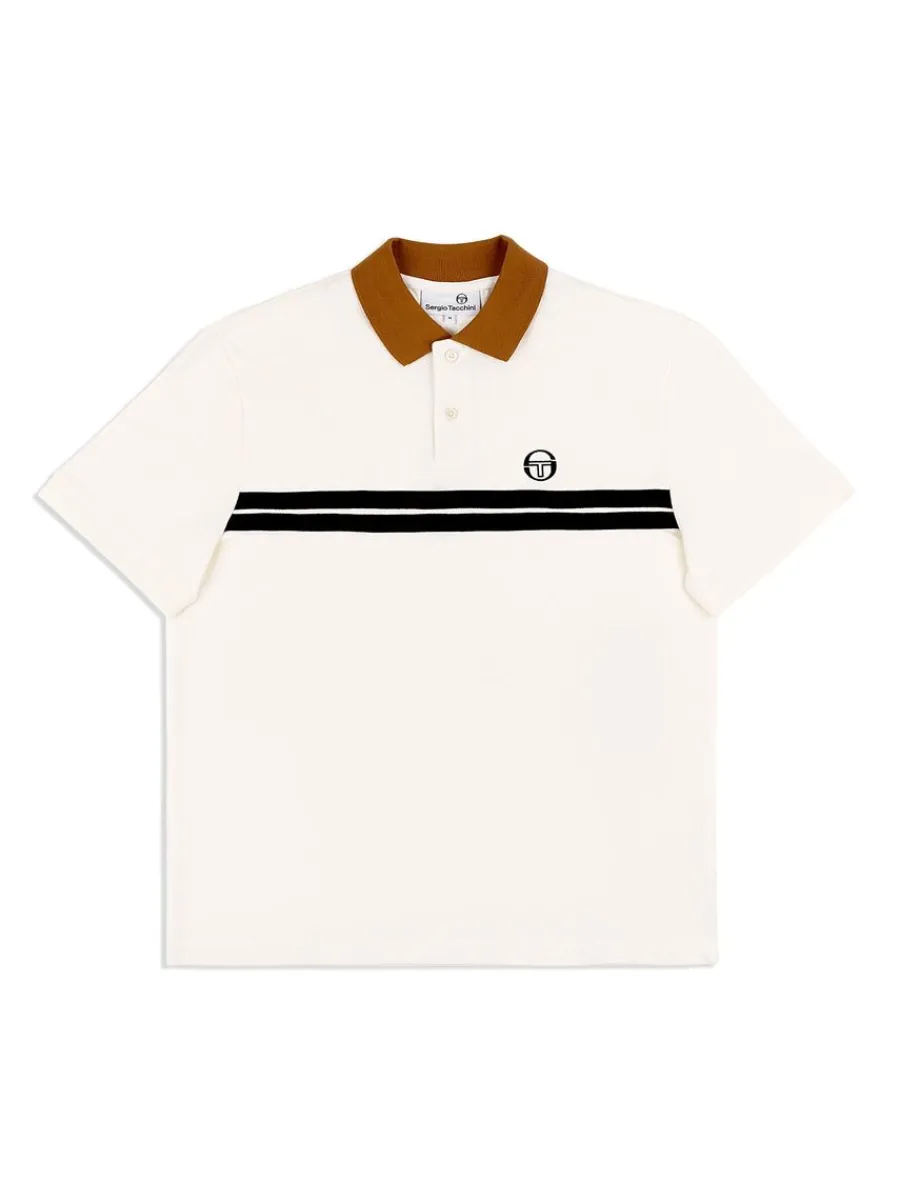 Sergio Tacchini Supermac Polo- Gardenia/ Meerkat Hot