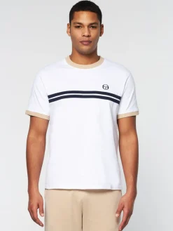 Sergio Tacchini Supermac T-Shirt- White/ Humus Sale