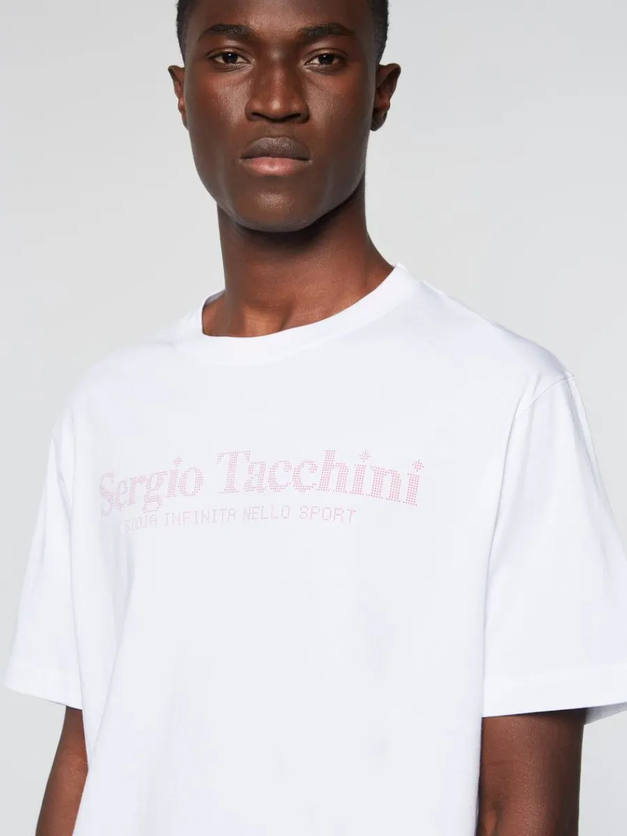 Sergio Tacchini Tabellone T-Shirt- White Sale