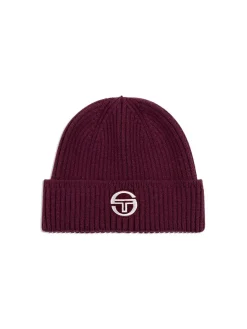Sergio Tacchini Tacchini Beanie-Grape Wine Discount