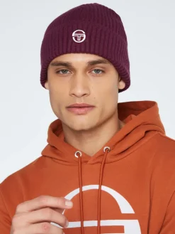 Sergio Tacchini Tacchini Beanie-Grape Wine Discount