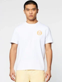 Sergio Tacchini Tenda T-Shirt- Brilliant White/ Tangerine New