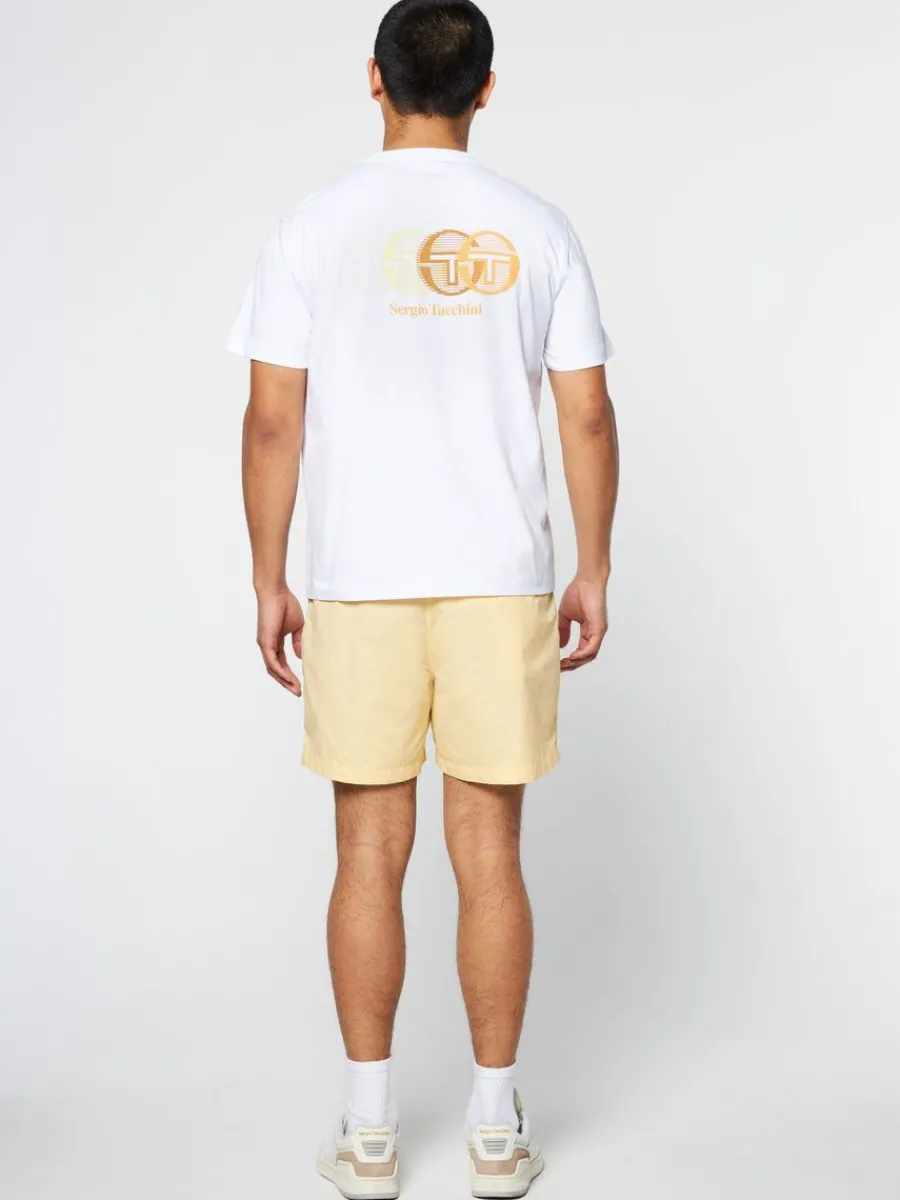 Sergio Tacchini Tenda T-Shirt- Brilliant White/ Tangerine Hot