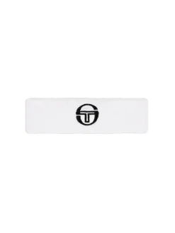 Sergio Tacchini Tennis Headband- White Clearance