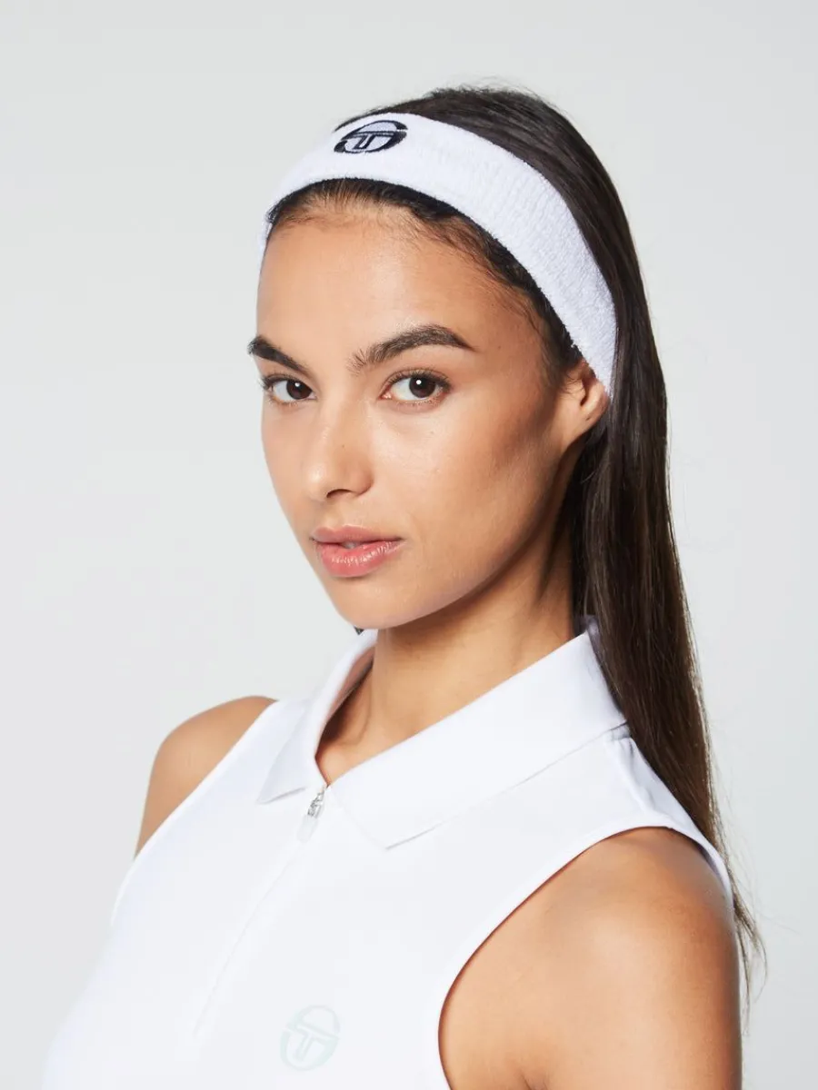 Sergio Tacchini Tennis Headband- White Best