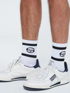 Sergio Tacchini Tennis Sock- White New