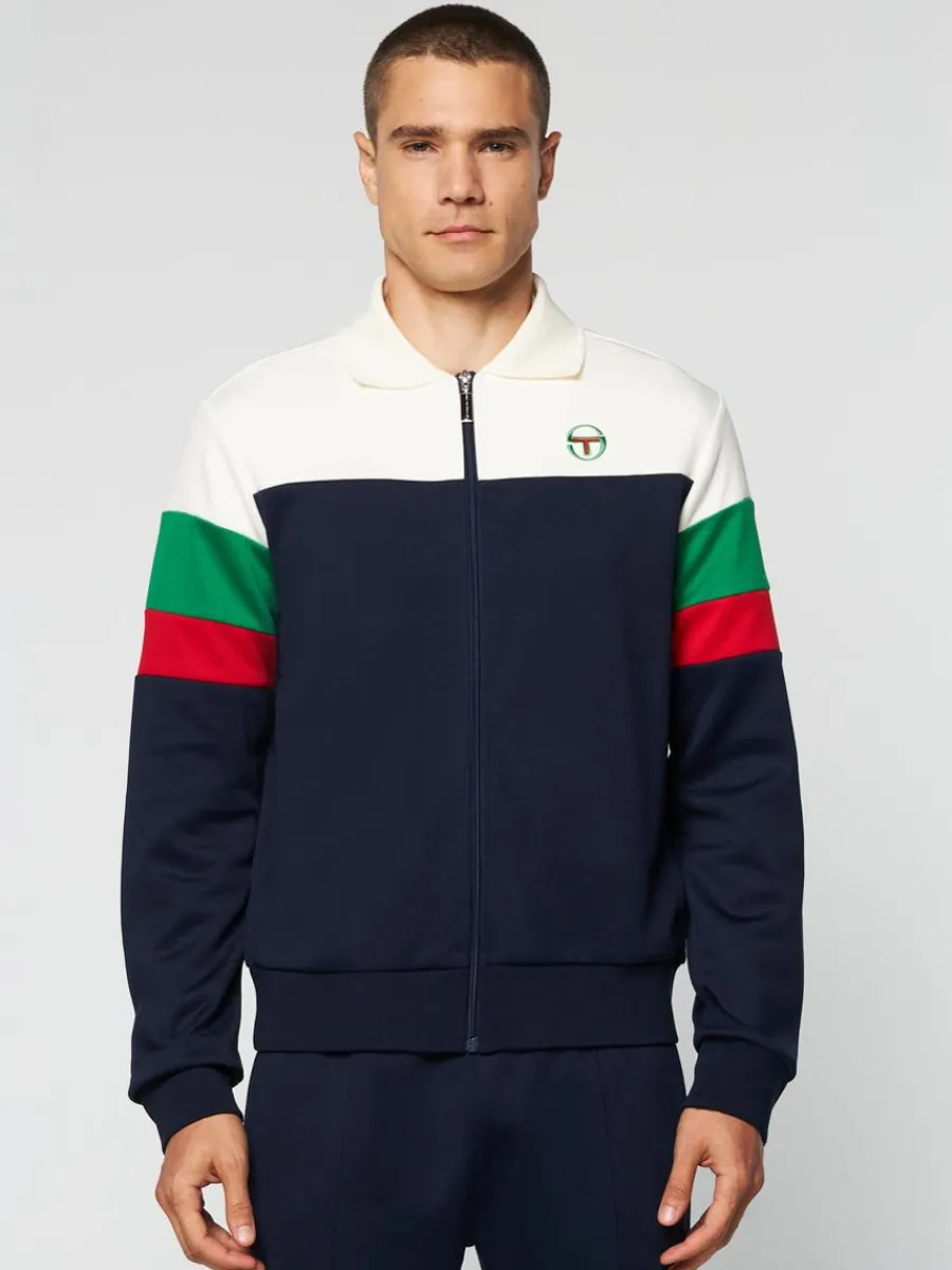 Sergio Tacchini Tomme Track Top- Maritime Blue New