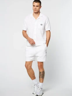 Sergio Tacchini Ulivo Crochet Shirt- Brilliant White New