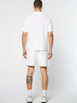 Sergio Tacchini Ulivo Crochet Shirt- Brilliant White