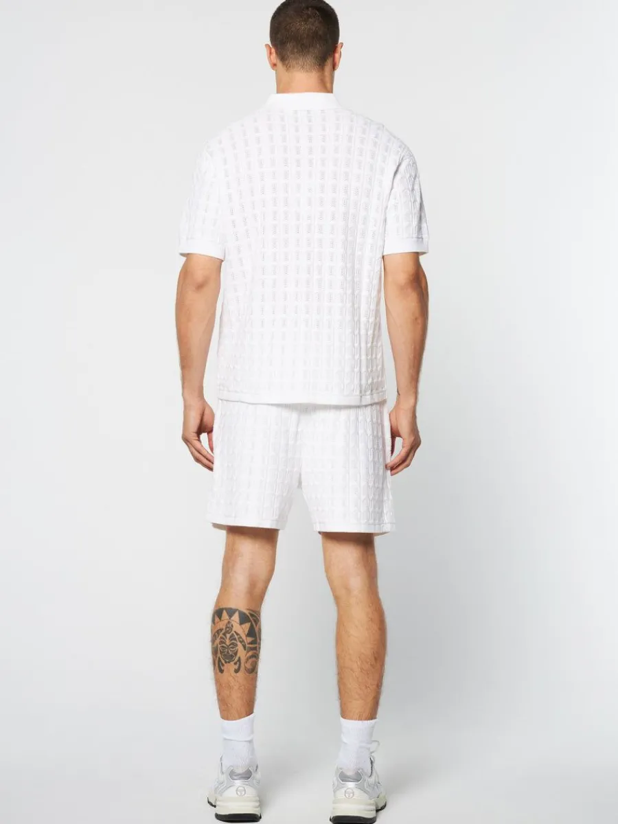 Sergio Tacchini Ulivo Crochet Shirt- Brilliant White