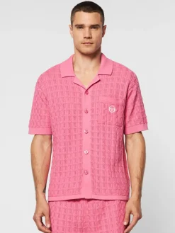 Sergio Tacchini Ulivo Crochet Shirt- Wild Rose Best