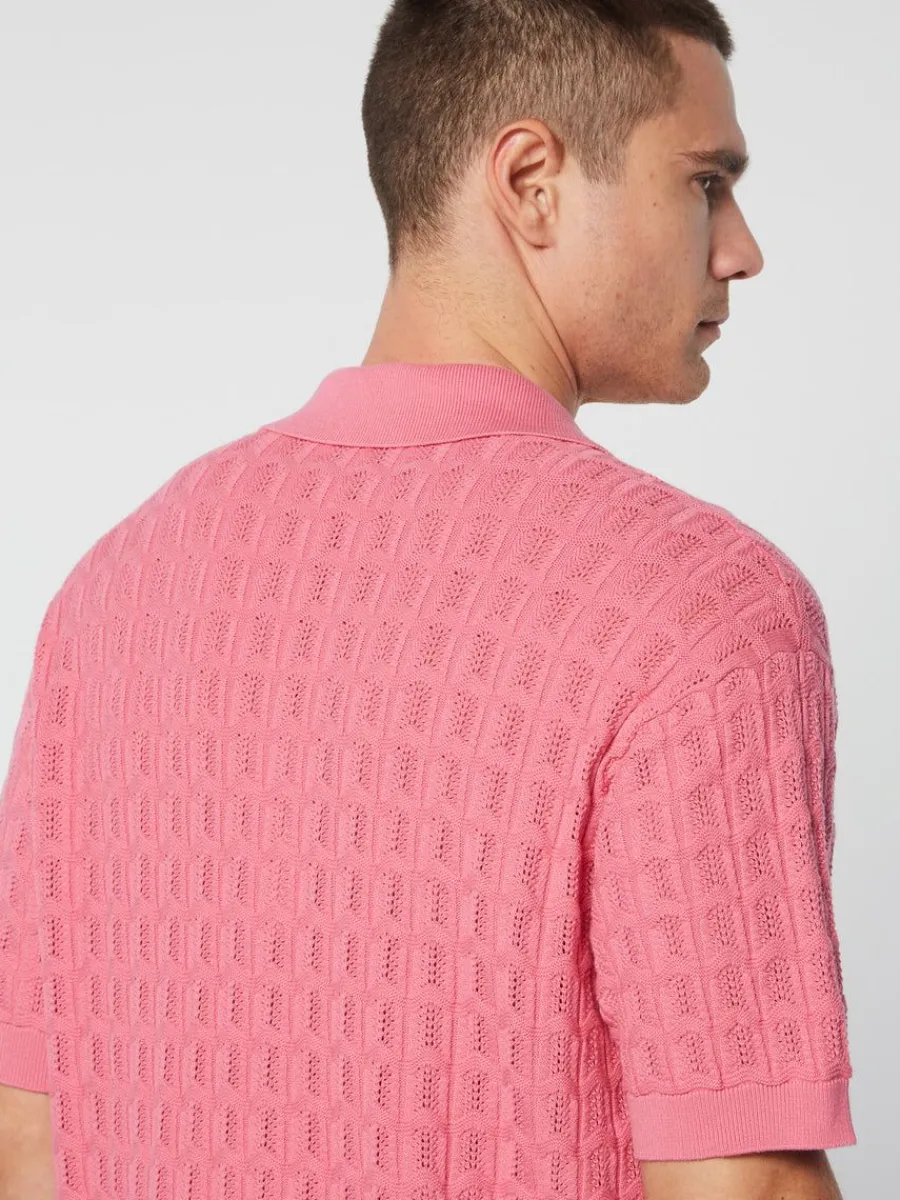 Sergio Tacchini Ulivo Crochet Shirt- Wild Rose Best