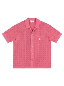 Sergio Tacchini Ulivo Crochet Shirt- Wild Rose Clearance
