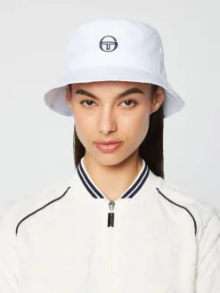 Sergio Tacchini Vacanza Bucket Hat- Brilliant White Hot
