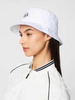 Sergio Tacchini Vacanza Bucket Hat- Brilliant White Hot
