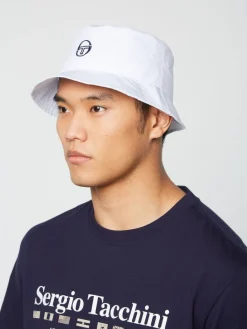 Sergio Tacchini Vacanza Bucket Hat- Brilliant White Clearance
