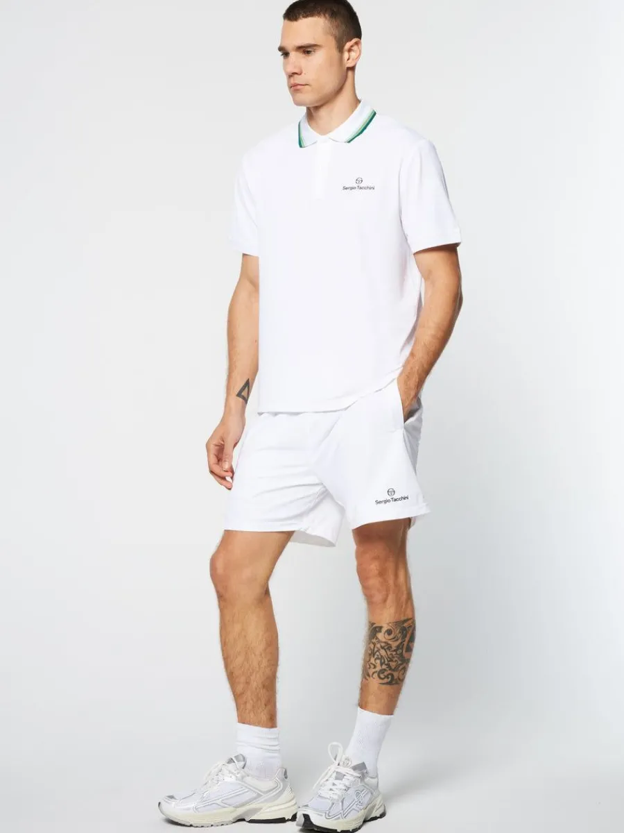 Sergio Tacchini Veloce Polo- Brilliant White Clearance