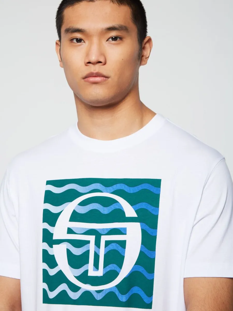 Sergio Tacchini Veloce T-Shirt- Brilliant White Clearance